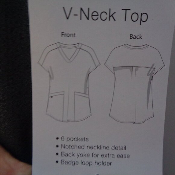 CuddlDuds Climate Right 6 Pocket Nursing Scrub Top Uniform Shirt Large Gray - Picture 4 of 7